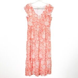 NWT Smith & Quinn Peach Floral Maxi Dress - M